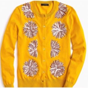 J.Crew Medium Jackie Sequin Cardigan in Sunset